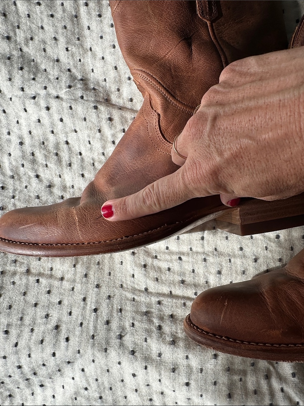 Tecovas Brown Leather Cowboy Boots - Picture 3 of 6